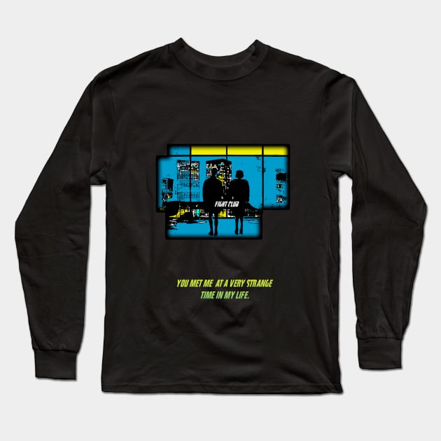 Fight Club strange time of my life Long Sleeve T-Shirt by Clathrus